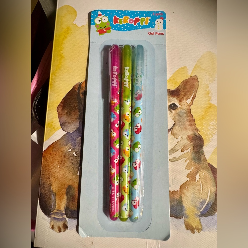 Rare NEW 2011 Keroppi holiday Gel Pens